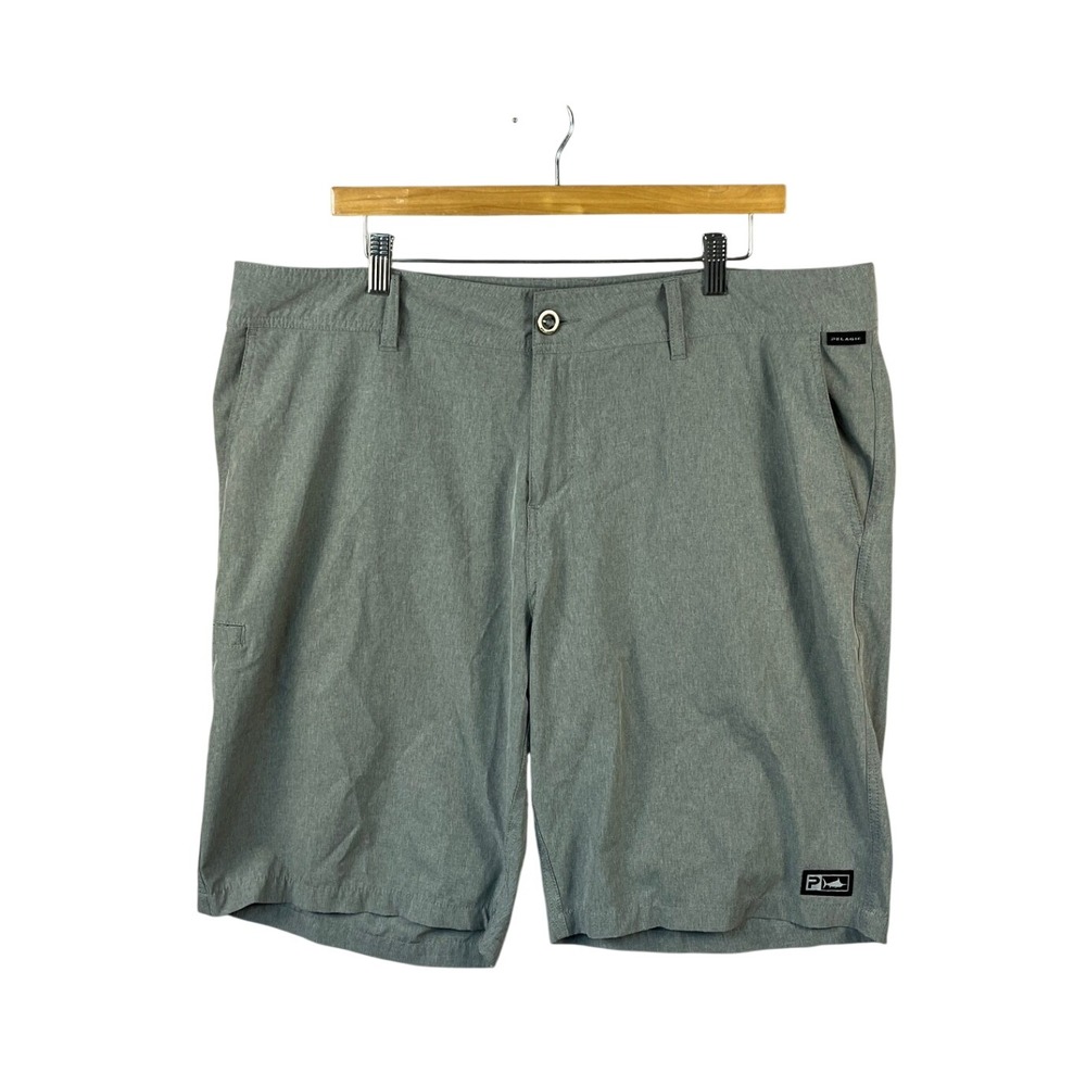 Pelagic High Performance Fishing Shorts Mens Size 40 Gray